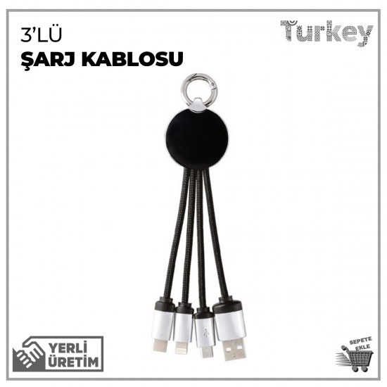 3'lü Şarj Kablosu